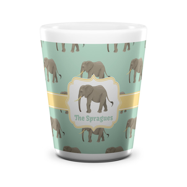 Elephant Shot Glass - White - FRONT