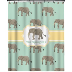 Elephant Extra Long Shower Curtain - 70"x84" (Personalized)