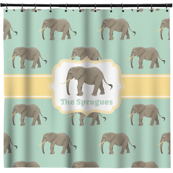 Custom Elephant Shower Curtain - Custom Size (Personalized)