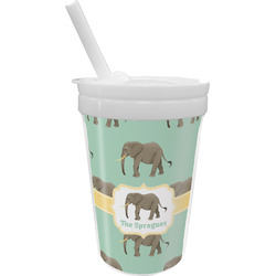 Elephant Sippy Cup with Straw (Personalized)