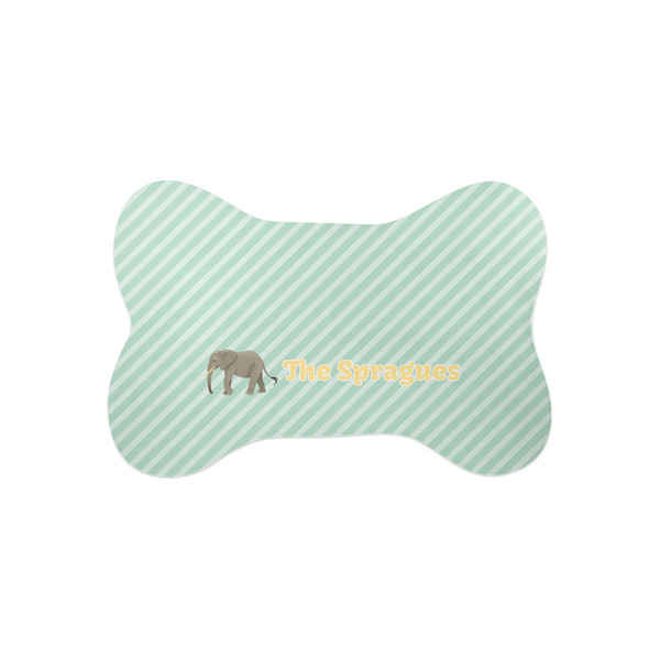 Custom Elephant Bone Shaped Dog Food Mat (Small) (Personalized)