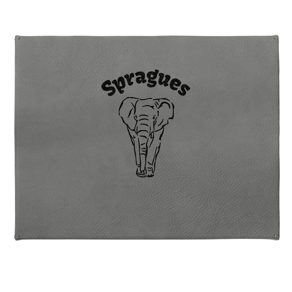 Elephant Small Engraved Gift Box with Leather Lid - Approval