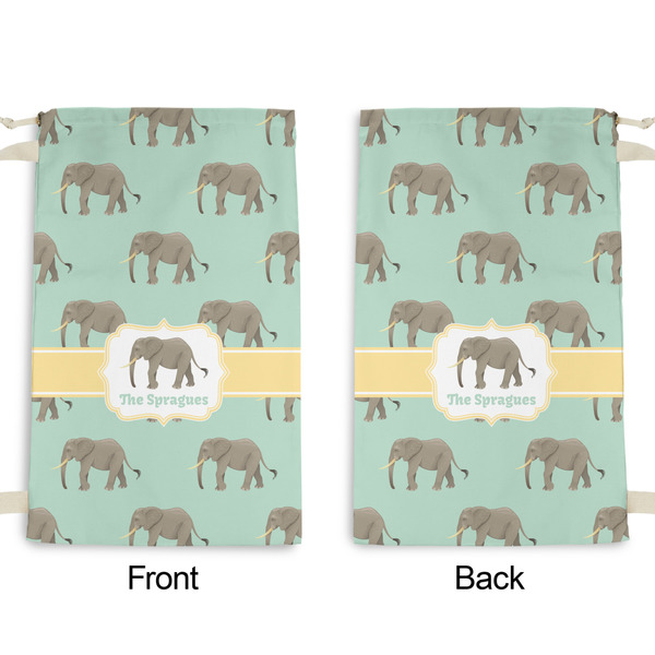 Elephant Small Laundry Bag - Front & Back View
