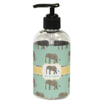 Elephant Plastic Soap / Lotion Dispenser (8 oz - Small - Black) (Personalized)