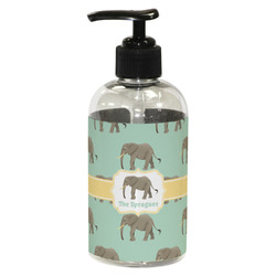 Elephant Plastic Soap / Lotion Dispenser (8 oz - Small - Black) (Personalized)