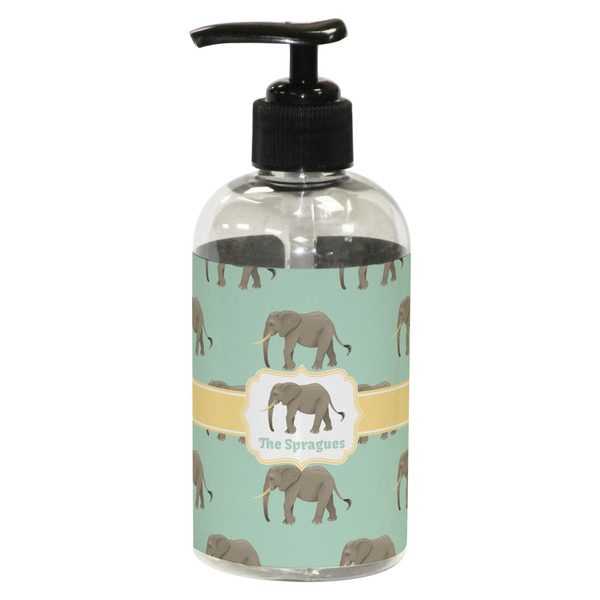 Custom Elephant Plastic Soap / Lotion Dispenser (8 oz - Small - Black) (Personalized)