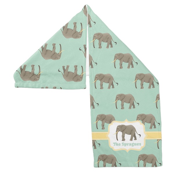 Elephant Sports Towel Folded - Both Sides Showing