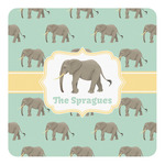 Elephant Square Decal - Large (Personalized)