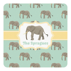 Elephant Square Decal (Personalized)