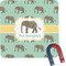 Elephant Square Fridge Magnet (Personalized)