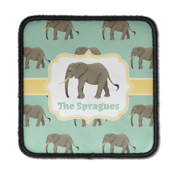 Elephant Iron On Square Patch w/ Name or Text