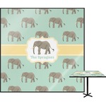 Elephant Square Table Top - 24" (Personalized)