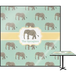 Elephant Square Table Top (Personalized)