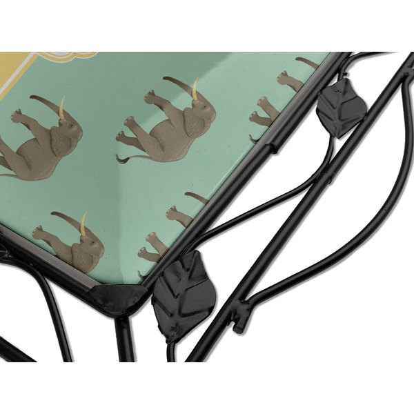 Elephant Square Trivet - Detail