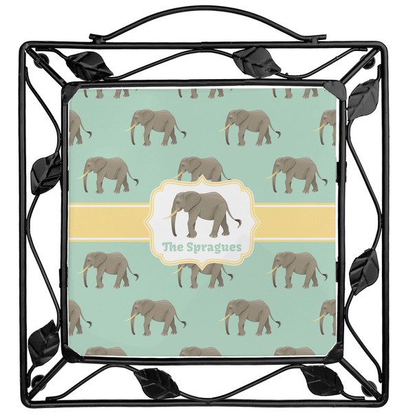 Custom Elephant Square Trivet (Personalized)