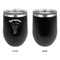 Elephant Stainless Wine Tumblers - Black - Single Sided - Approval