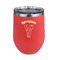 Elephant Stainless Wine Tumblers - Coral - Single Sided - Front
