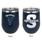 Elephant Stainless Wine Tumblers - Navy - Double Sided - Approval