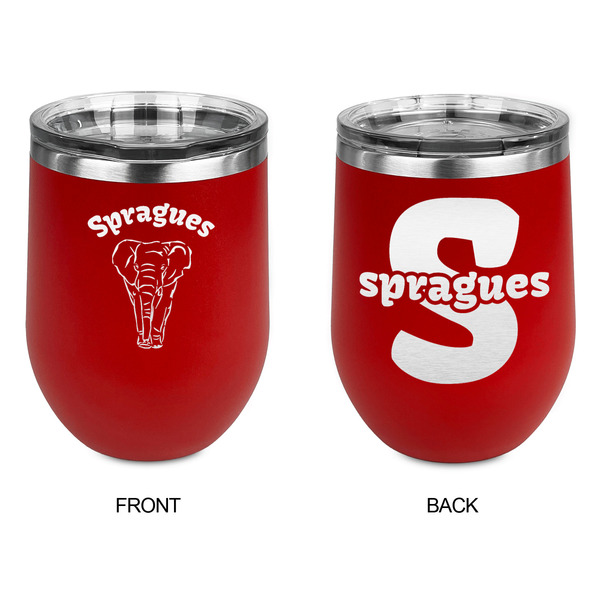 Elephant Stainless Wine Tumblers - Red - Double Sided - Approval