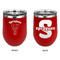 Elephant Stainless Wine Tumblers - Red - Double Sided - Approval