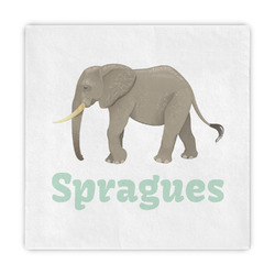 Elephant Standard Decorative Napkins (Personalized)