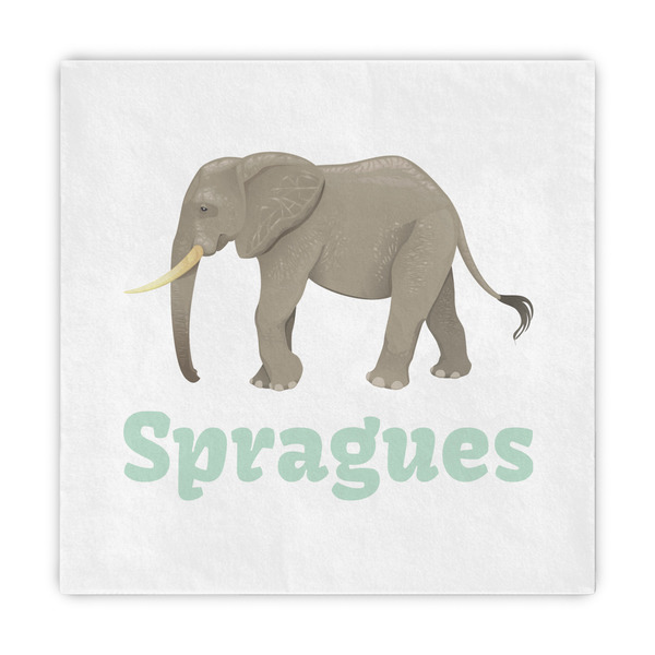 Custom Elephant Standard Decorative Napkins (Personalized)