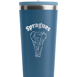 Elephant RTIC Everyday Tumbler with Straw - 28oz - Steel Blue - Double-Sided (Personalized)