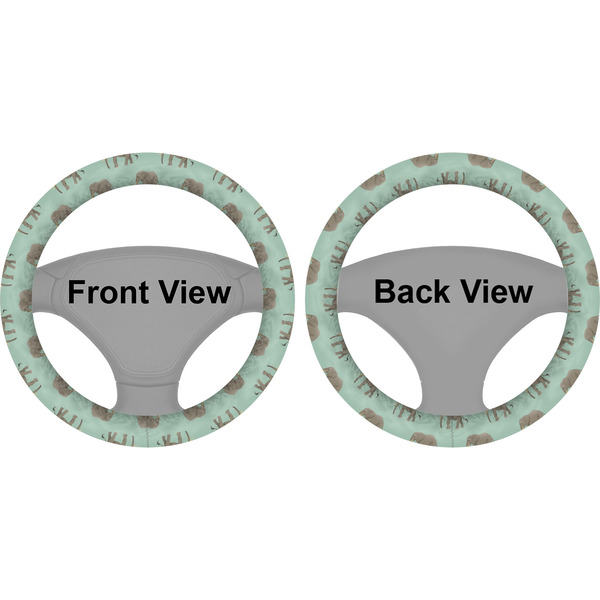 Elephant Steering Wheel Cover- Front and Back