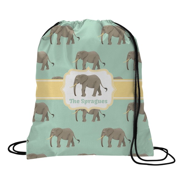Custom Elephant Drawstring Backpack - Large (Personalized)