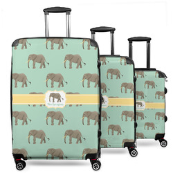 Elephant 3 Piece Luggage Set - 20" Carry On, 24" Medium Checked, 28" Large Checked (Personalized)
