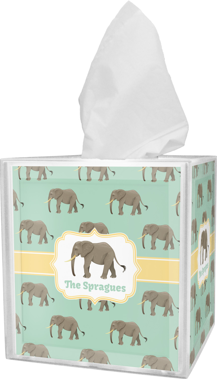 Elephant Tissue Box Cover (Personalized) YouCustomizeIt