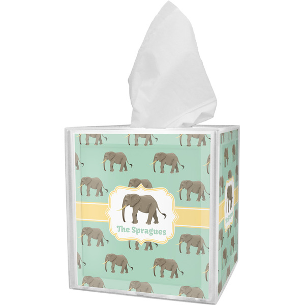 Custom Elephant Tissue Box Cover (Personalized)