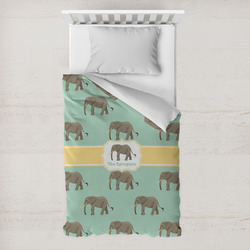 Elephant Toddler Duvet Cover w/ Name or Text