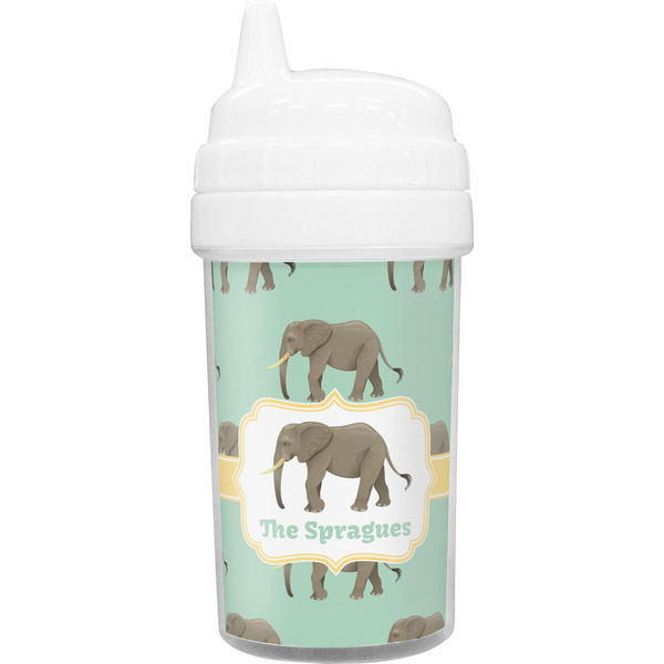 Custom Elephant Toddler Sippy Cup (Personalized)
