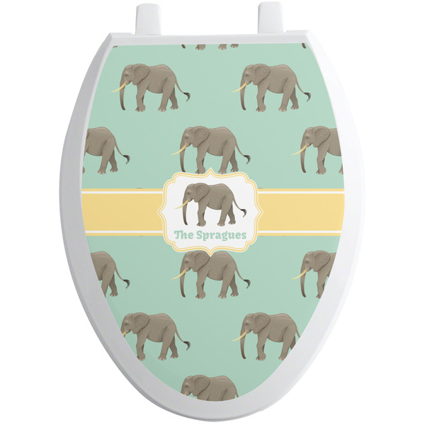 Elephant Toilet Seat Decal Elongated