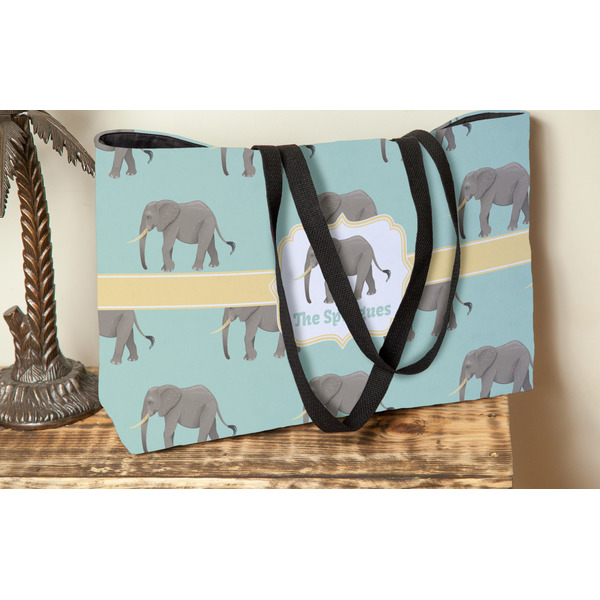 Elephant Tote w/Black Handles - Lifestyle View