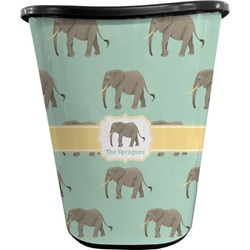 Elephant Waste Basket - Double Sided (Black) (Personalized)