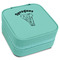 Elephant Travel Jewelry Boxes - Leatherette - Teal - Angled View