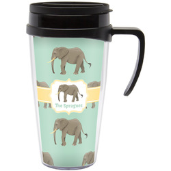 Elephant Acrylic Travel Mug with Handle (Personalized)