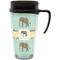 Elephant Travel Mug with Black Handle - Front