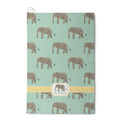Elephant Waffle Weave Golf Towel (Personalized)