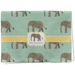 Elephant Kitchen Towel - Waffle Weave (Personalized)
