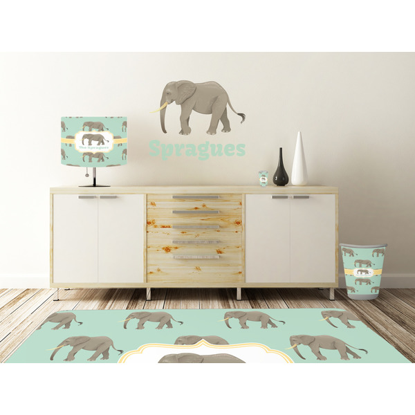 Elephant Wall Graphic Decal Wooden Desk