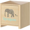 Elephant Wall Graphic on Wooden Cabinet