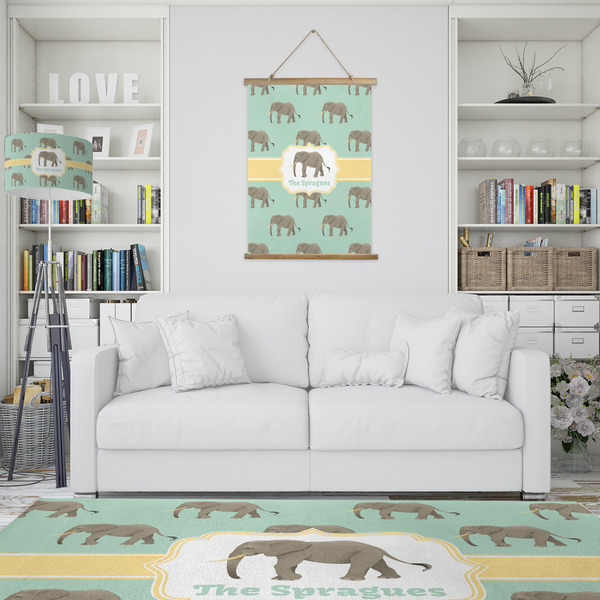 Elephant Wall Hanging Tapestry - Portrait - IN CONTEXT