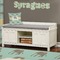Elephant Wall Name Decal Above Storage bench
