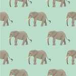 Elephant Wallpaper & Surface Covering (Water Activated 24"x 24" Sample)
