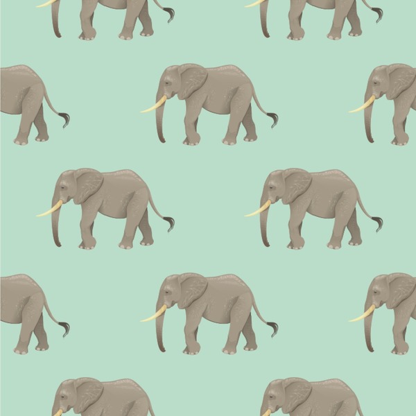 Custom Elephant Wallpaper & Surface Covering (Water Activated 24"x 24" Sample)