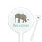 Elephant White Plastic 5.5" Stir Stick - Round - Closeup