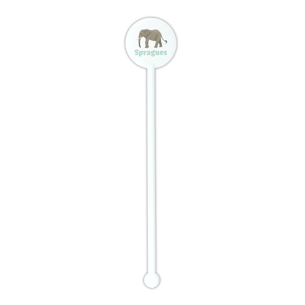 Elephant White Plastic 5.5" Stir Stick - Round - Single Stick